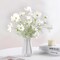 Summer Daisy Flowers Artificial White Cosmos Tabletop Decor Silk Flowers 5PCS Fake Wildflowers Artificial Daisies Faux Flowers for Living Room Decor Wedding Bouquets for Bride (White)